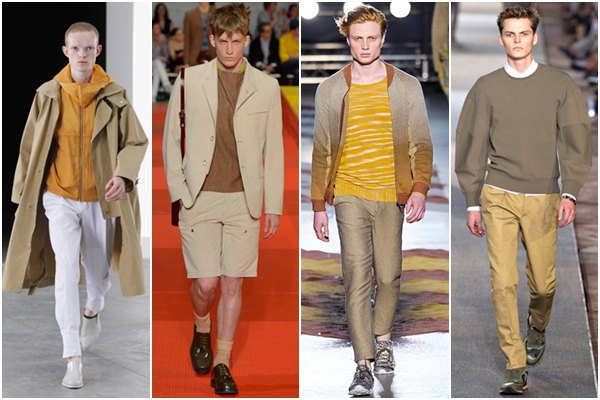 Мужская мода весна-лето 2013 теплые оттенки коричневый хаки