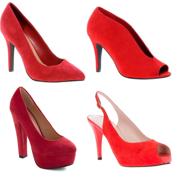 красные туфли 2013 бархатные