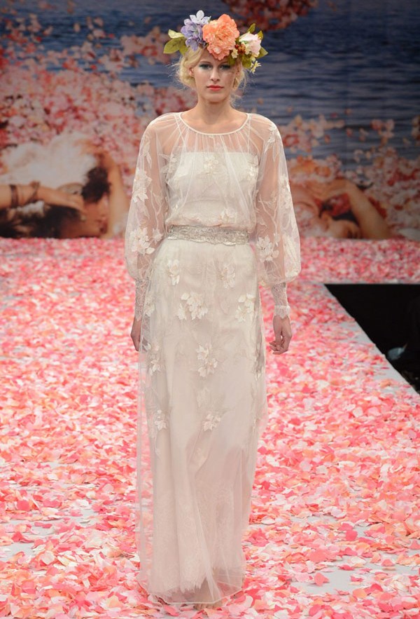 свадебное платья с длинным рукавом claire pettibone стиль ретро