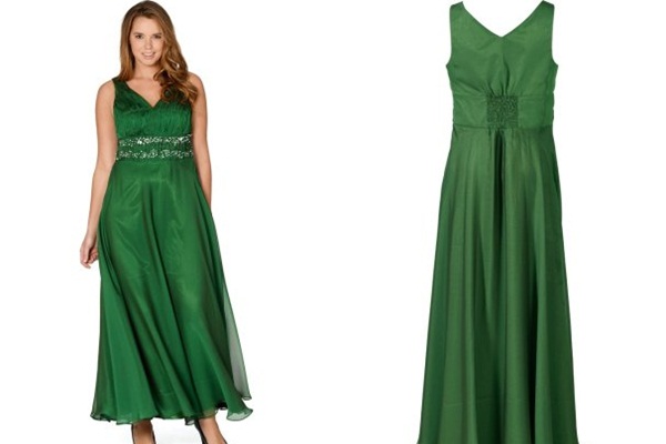 зеленое блестящее платье на выход для полных