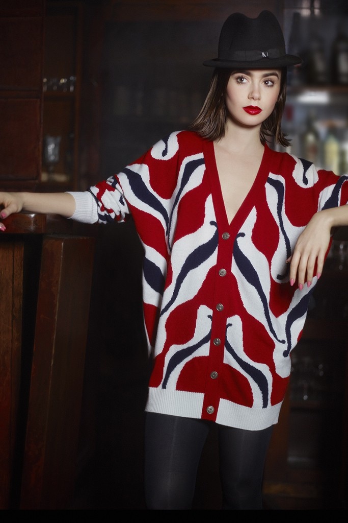 лили коллинз в рекламной кампании barry knitwear осень 2014 
