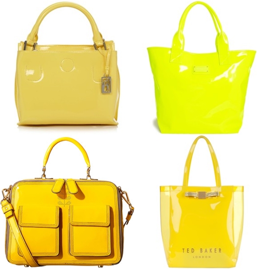 Желтая сумка: стили, виды, как и с чем носить - Лаковая желтая сумка