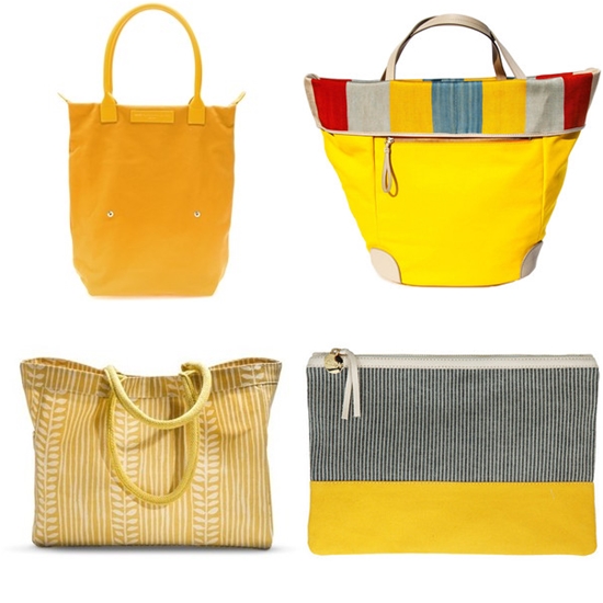 Желтая сумка: стили, виды, как и с чем носить - Текстильные желтые сумки