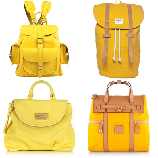 Желтая сумка: стили, виды, как и с чем носить - Желтые рюкзаки