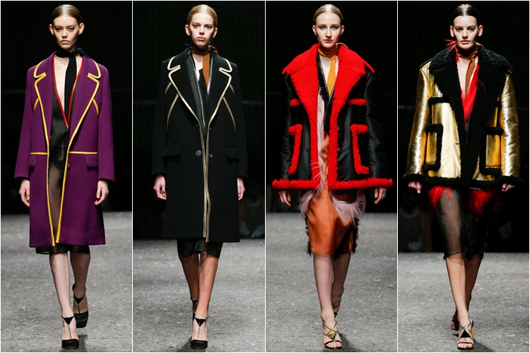 пальто и дубленки коллекция Prada осень-зима 2014-2015 
