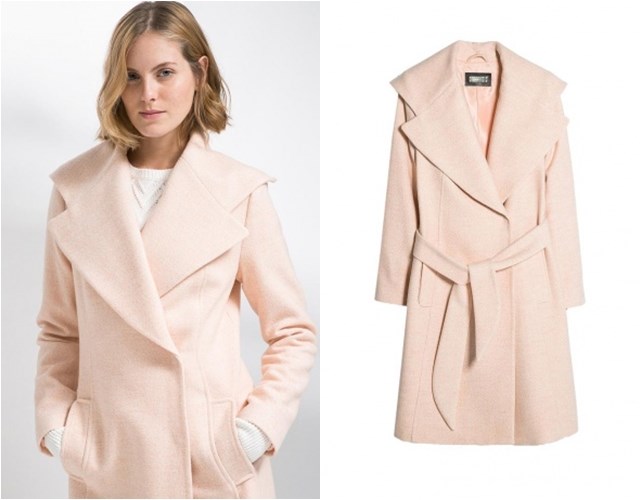 розовое пальто Mango осень-зима 2014-2015 