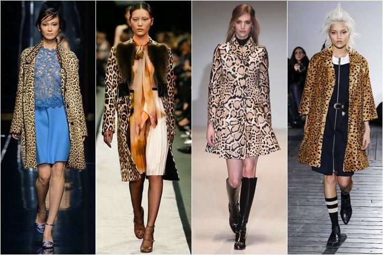 леопардовые пальто осень-зима 2014-2015