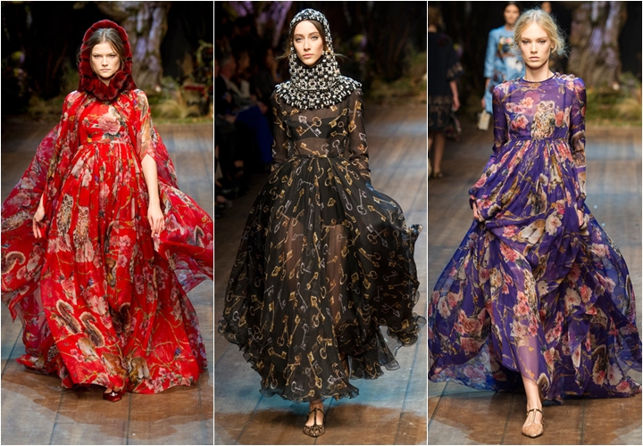 коллекция платьев dolce&gabbana осень-зима 2014-2015
