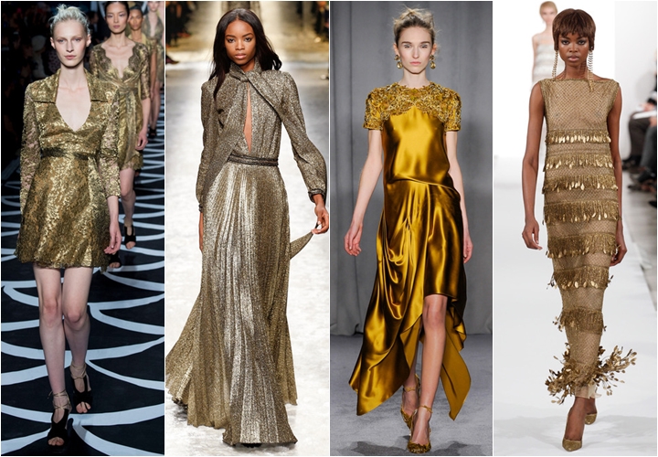 золотые платья осень-зима 2014-2015