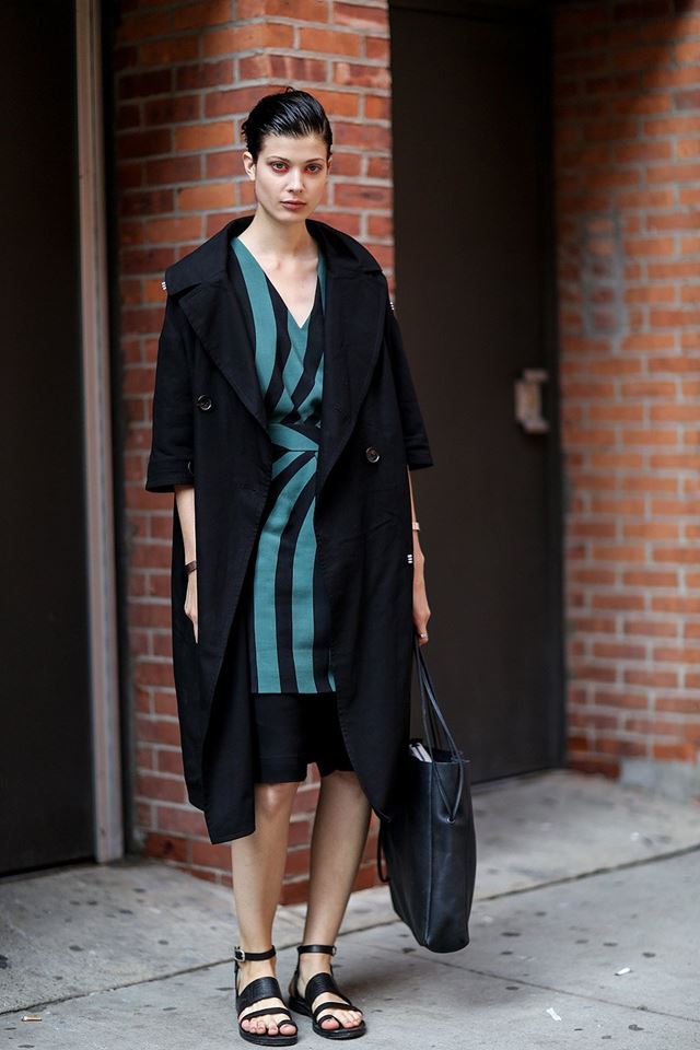 пальто xxl, уличная мода Нью-Йорка 2014-2015 