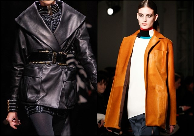 женские кожаные куртки осень-зима 2014-2015 
