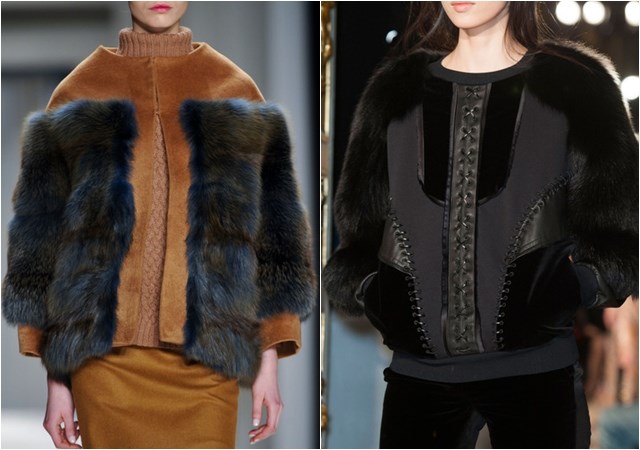 женские куртки с меховой отделкой осень-зима 2014-2015 