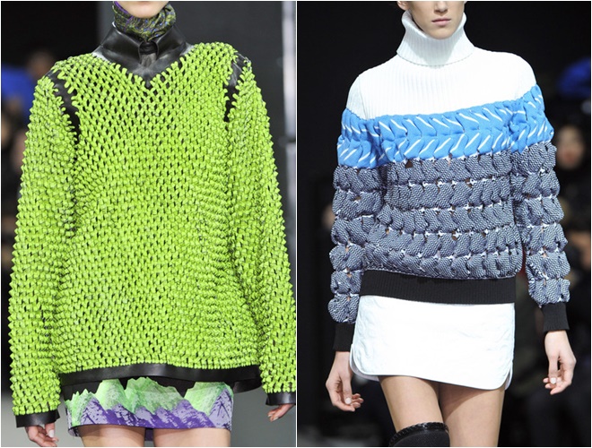 женские трикотажные свитера осень-зима 2014-2015 (фактурная вязка)