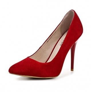 красные замшевые туфли (1)