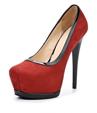 красные замшевые туфли (2)