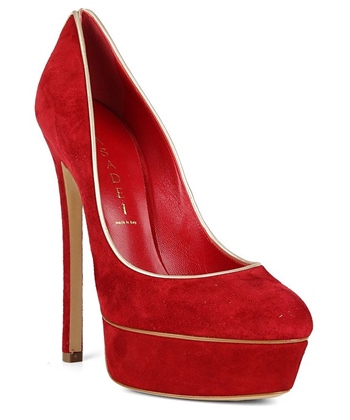 красные замшевые туфли (4)