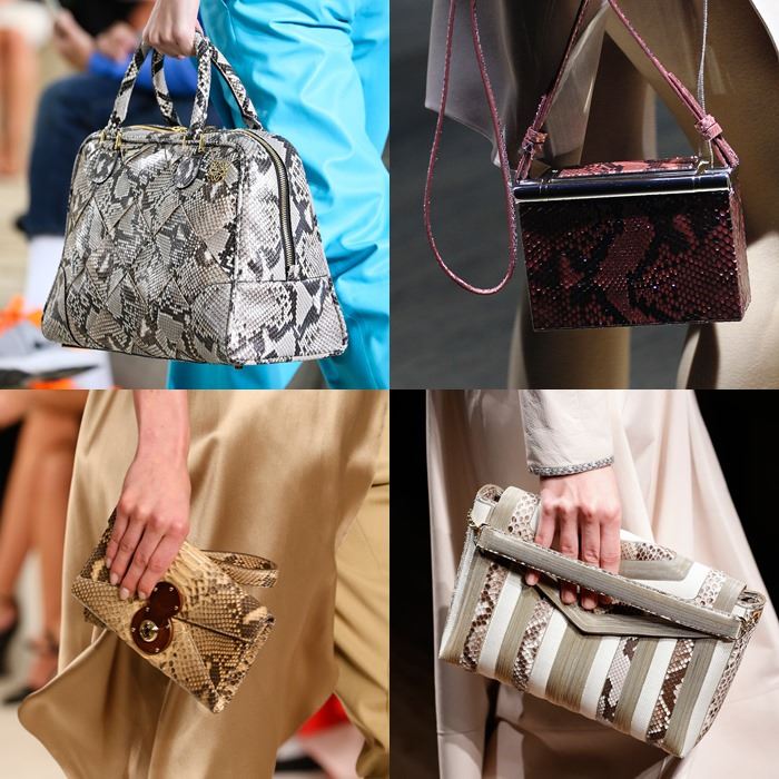 Модные женские сумки со змеиным принтом весна-лето 2015 