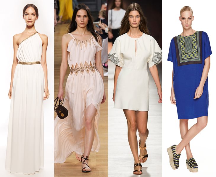 Платья в греческом и римском стиле весна лето 2015