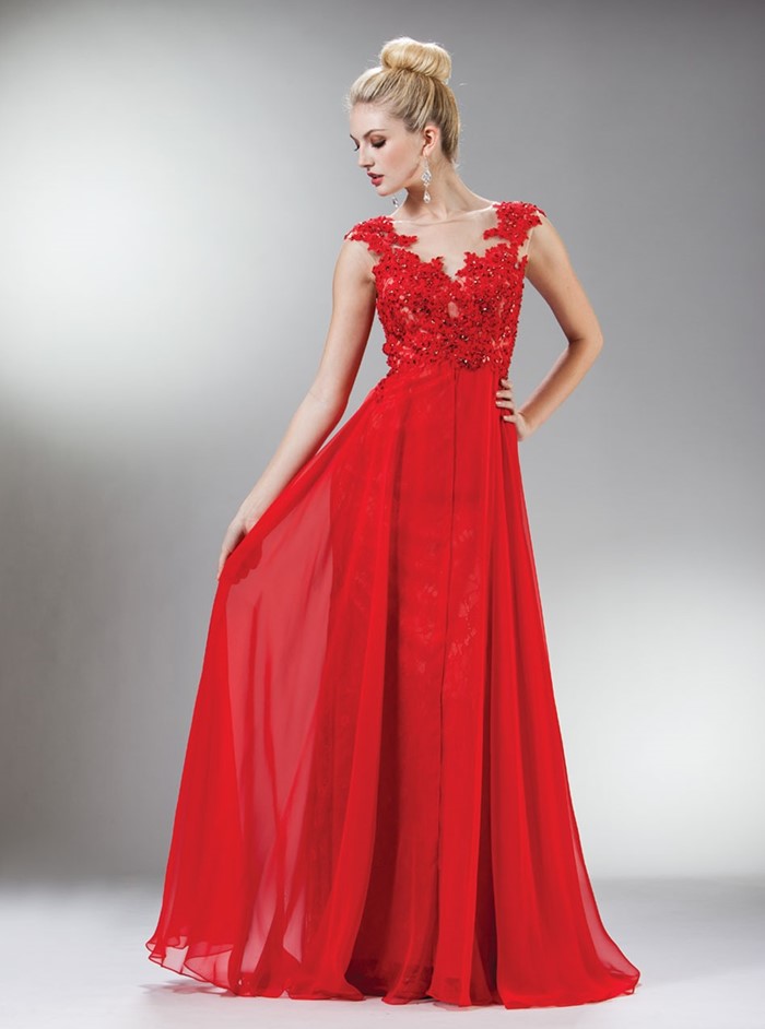 длинное красное платье на выпускной 2015