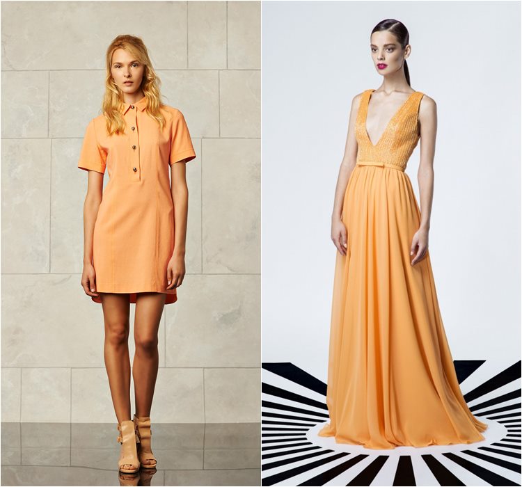 светло оранжевые платья лето 2015