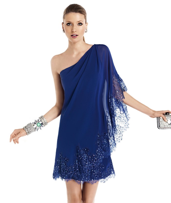 темно-синее платье-туника на выпускной 2015