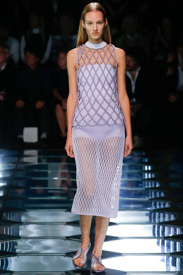 сиреневое платье весна-лето 2015 Balenciaga