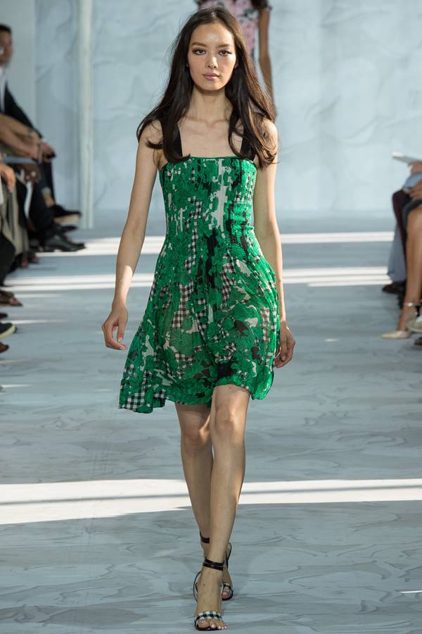 зеленое платье весна-лето 2015 Diane von Furstenberg