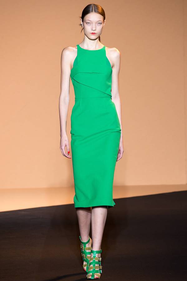 зеленое платье весна-лето 2015 Roland Mouret