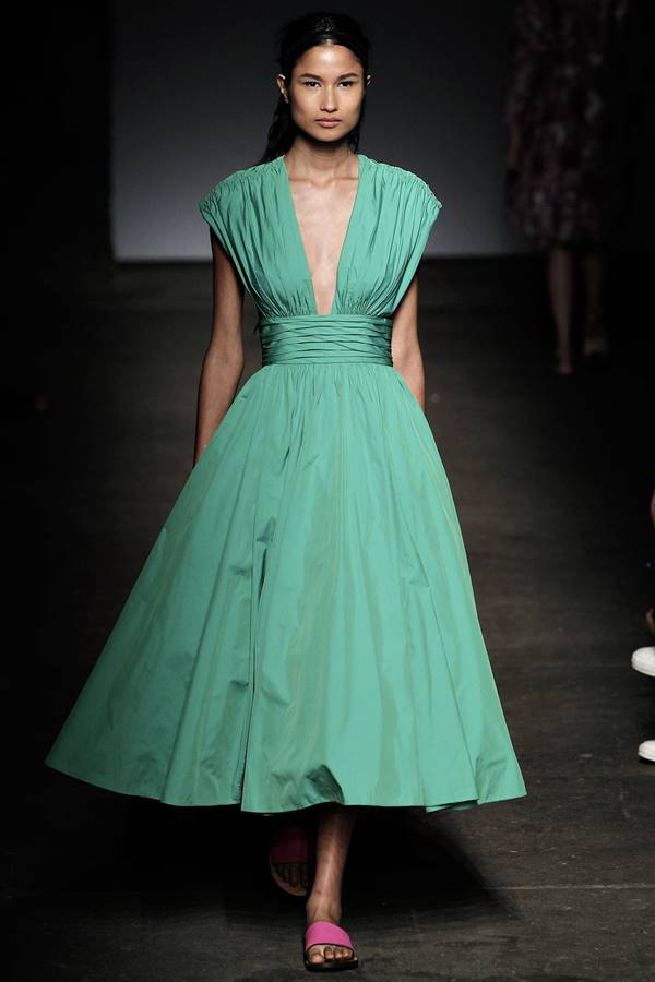 зеленое платье весна-лето 2015 Tracy Reese