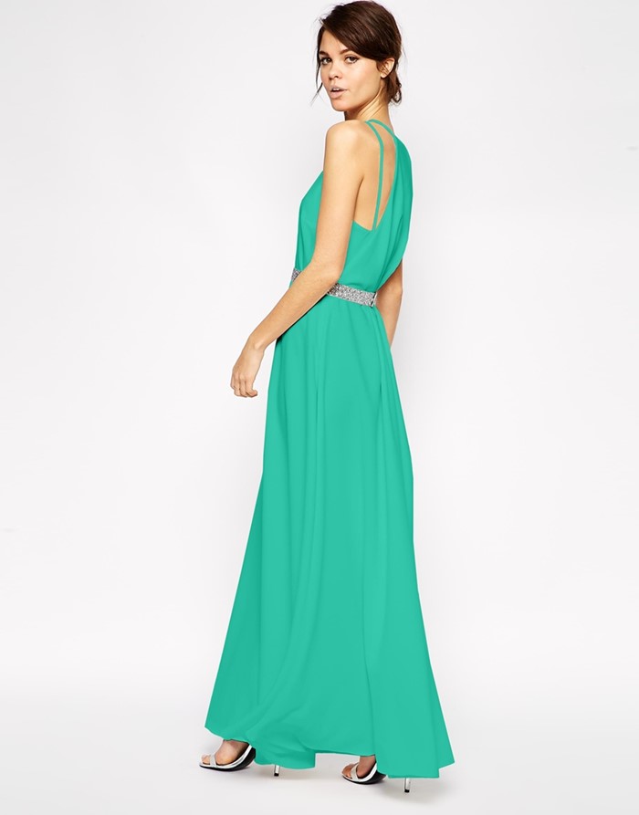 длинное зеленое платье на выпускной 2015 