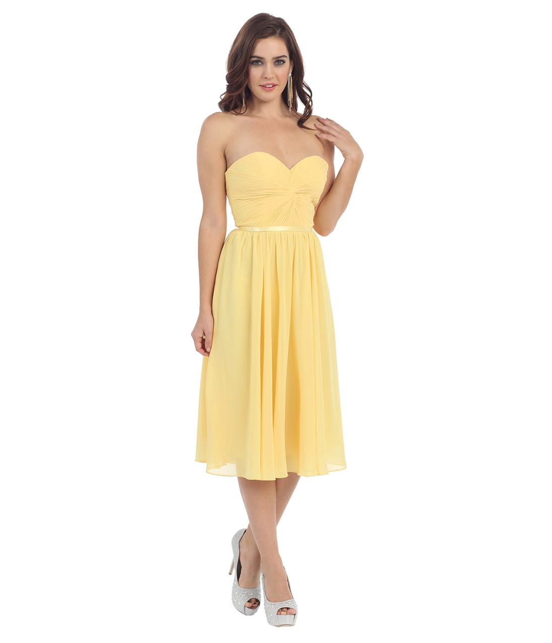 желтые платья на выпускной 2015 (7)