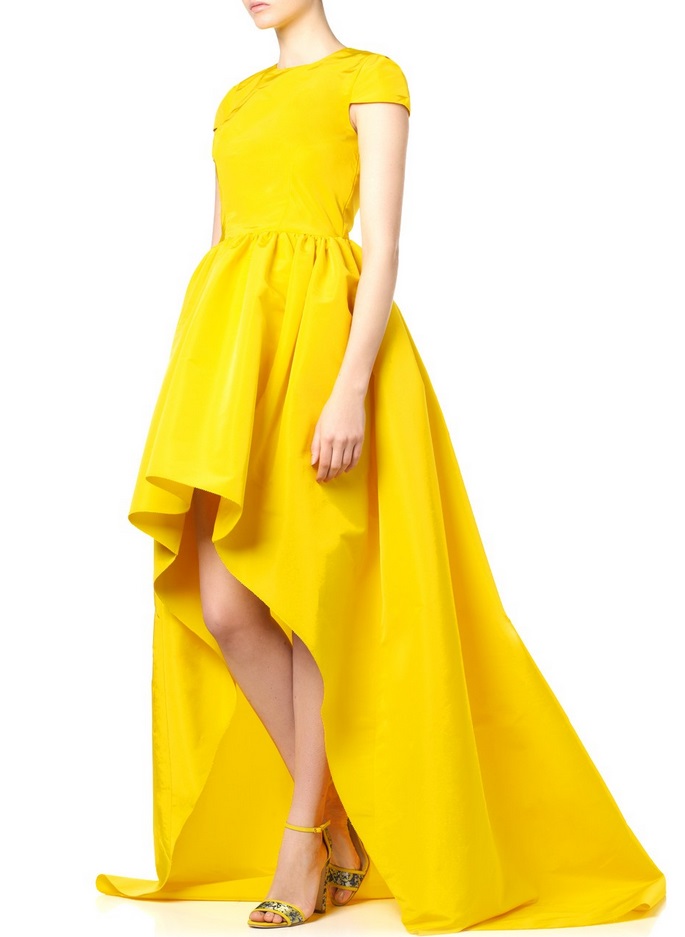 желтые платья выпускной 2015