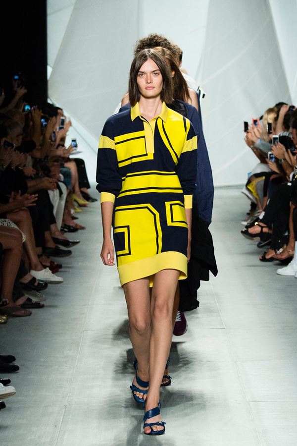 Lacoste  желтое платье весна-лето 2015