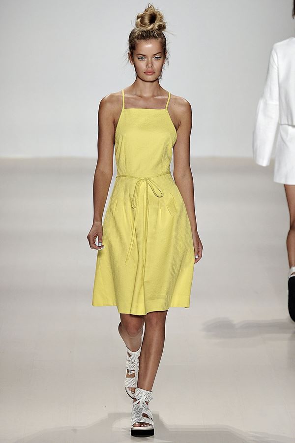 Nanette Lepore желтое платье весна-лето 2015