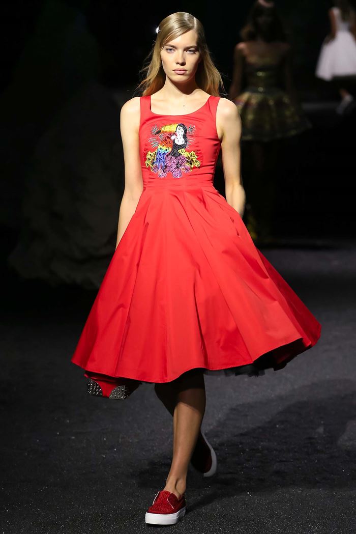 Philipp Plein красное платье весна-лето 2015