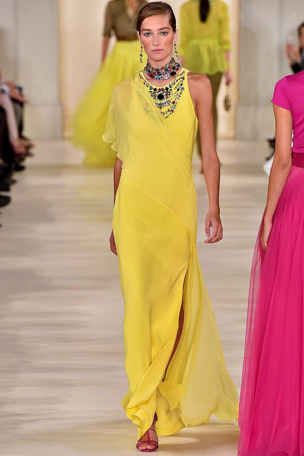 Ralph Lauren желтое платье весна-лето 2015