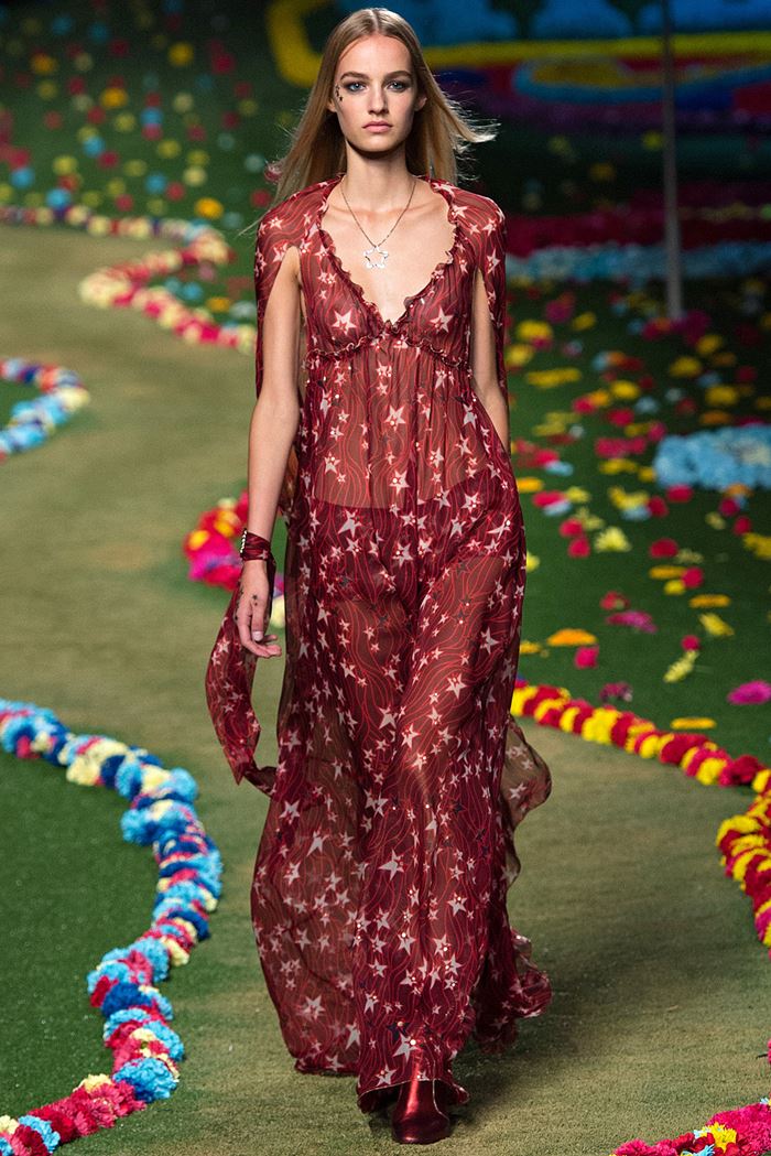 Tommy Hilfiger красное шифоновое платье весна-лето 2015