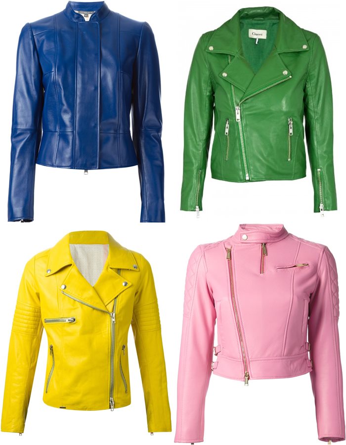 яркие цветные кожаные куртки 2015