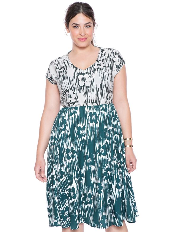 короткое зеленое платье для полных женщин 2015 