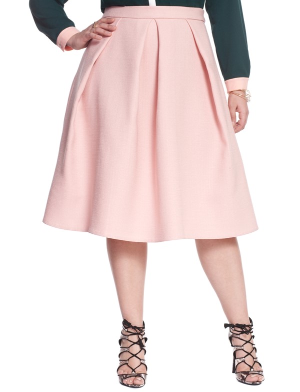 персиковая юбка для полных 2015