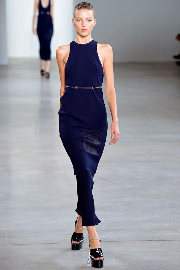 Синие платья весна-лето 2015 Calvin Klein Collection 