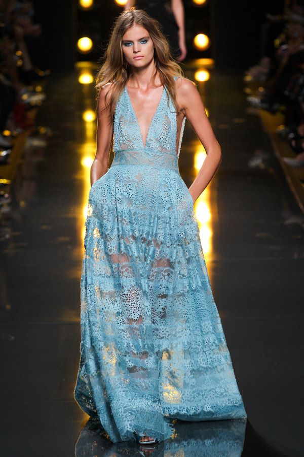 Голубые платья весна-лето 2015 Elie Saab 