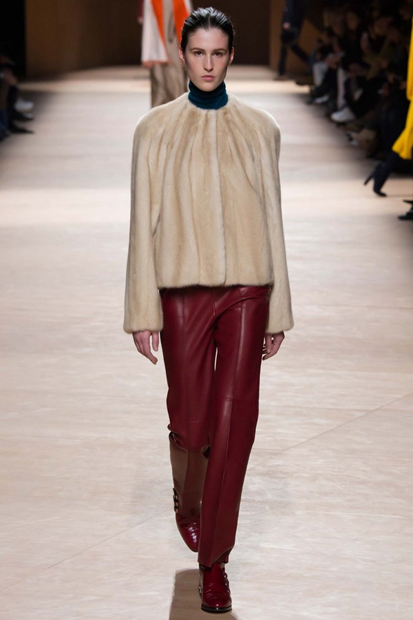 Кожаные брюки осень-зима 2015-2016: Hermès 