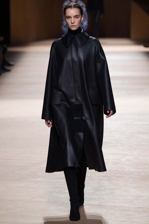 Кожаные пальто и плащи осень-зима 2015-2016: Hermès 