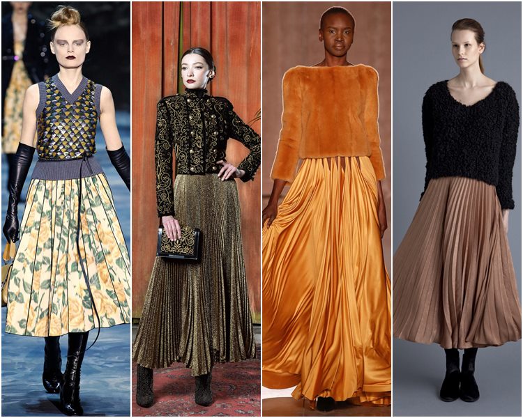Мода осень-зима 2015-2016: плиссированные юбки