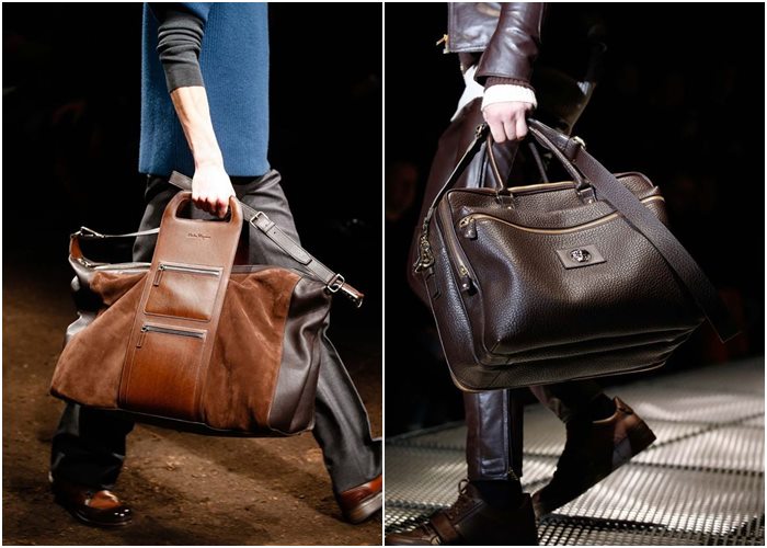 Мужские сумки осень-зима 2015-2016: Salvatore Ferragamo, Versace