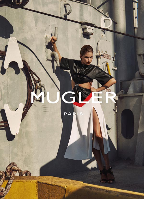 Даутцен Крез в рекламной кампании Mugler весна-2016 (2)