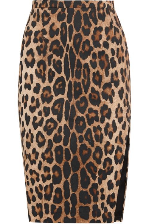 леопардовая юбка-карандаш 2016