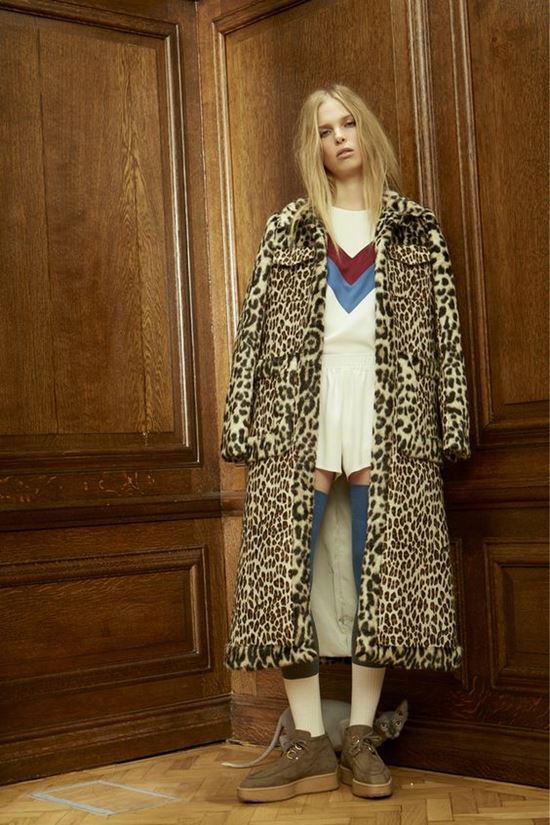 леопардовое пальто Stella McCartney