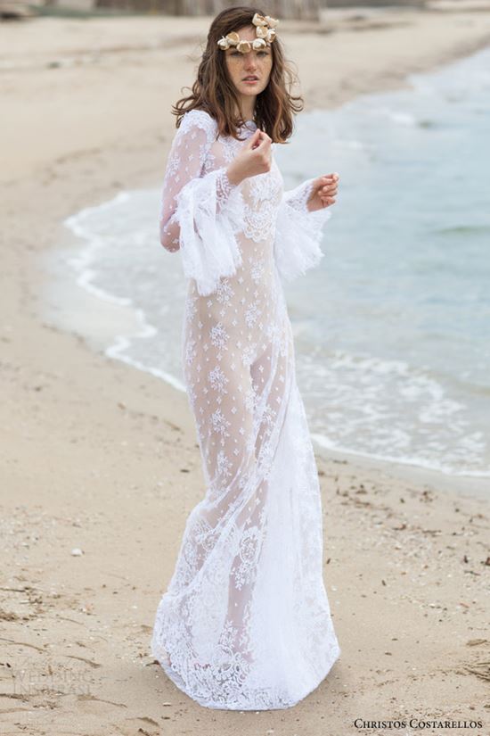 пляжные свадебные платья 2016-2017 Christos Costarellos